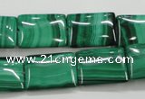 CMN444 15.5 inches 13*18mm rectangle natural malachite beads