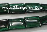 CMN445 15.5 inches 13*18mm rectangle natural malachite beads