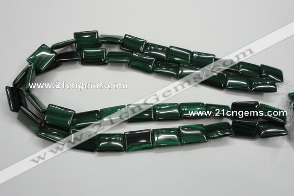 CMN445 15.5 inches 13*18mm rectangle natural malachite beads