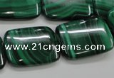 CMN448 15.5 inches 18*25mm rectangle natural malachite beads