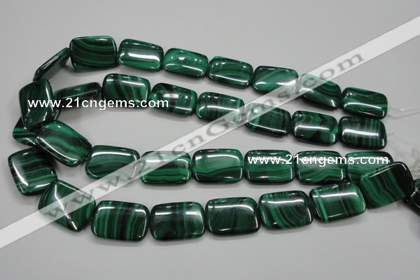 CMN448 15.5 inches 18*25mm rectangle natural malachite beads