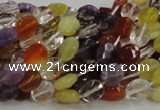 CMQ01 15.5 inches 6*8mm faceted oval multicolor quartz beads