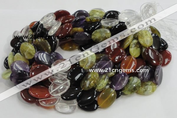 CMQ06 15.5 inches 18*25mm oval multicolor quartz beads wholesale