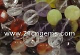 CMQ18 15.5 inches 10mm faceted coin multicolor quartz beads