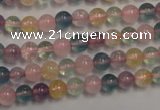 CMQ211 15.5 inches 6mm round multicolor quartz gemstone beads