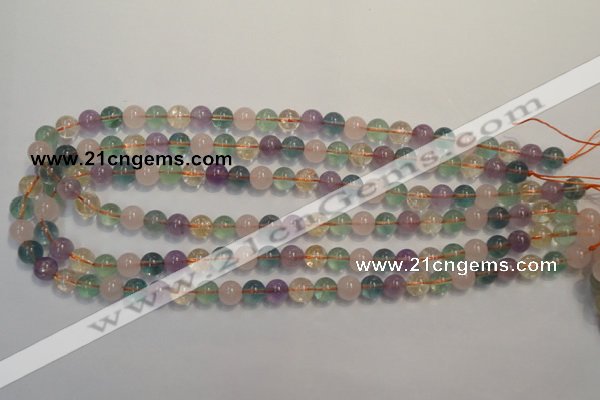 CMQ212 15.5 inches 8mm round multicolor quartz gemstone beads