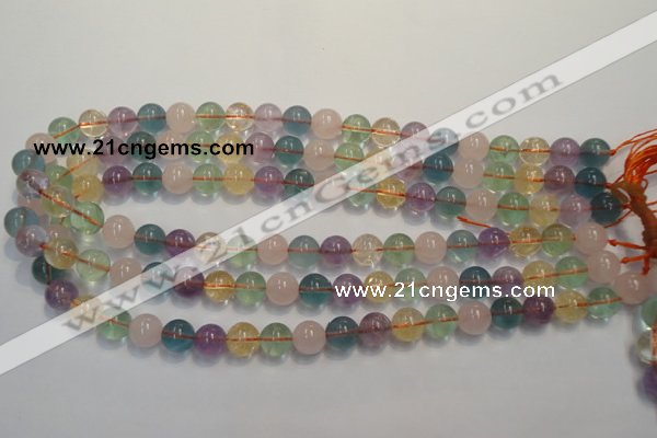 CMQ213 15.5 inches 10mm round multicolor quartz gemstone beads