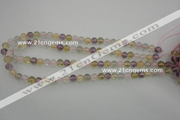 CMQ302 15.5 inches 8mm round multicolor quartz gemstone beads