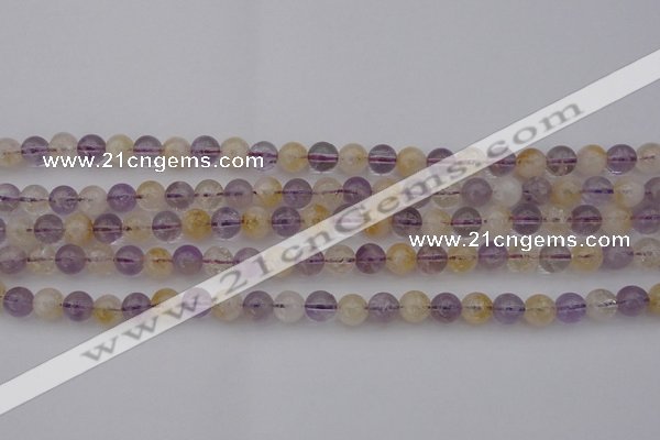 CMQ311 15.5 inches 6mm round citrine & amethyst beads wholesale