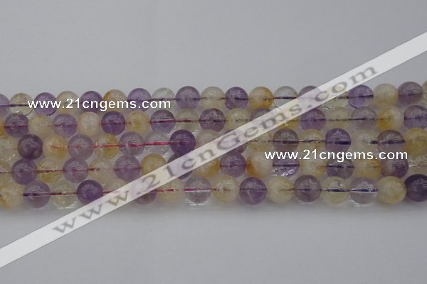 CMQ313 15.5 inches 10mm round citrine & amethyst beads wholesale