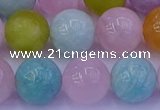 CMQ344 15.5 inches 12mm round mixed quartz gemstone beads