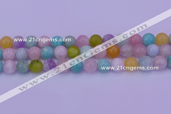 CMQ344 15.5 inches 12mm round mixed quartz gemstone beads