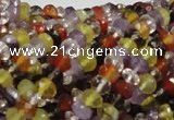 CMQ35 15.5 inches 4*6mm faceted rondelle multicolor quartz beads