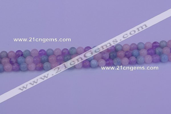 CMQ351 15.5 inches 6mm round mixed quartz beads wholesale