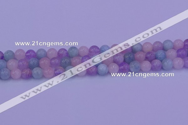 CMQ352 15.5 inches 8mm round mixed quartz beads wholesale