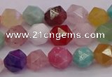 CMQ371 15.5 inches 6mm faceted nuggets mixed gemstone beads