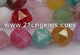 CMQ373 15.5 inches 10mm faceted nuggets mixed gemstone beads