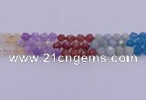 CMQ378 15.5 inches 10mm faceted nuggets mixed quartz beads wholesale