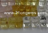 CMQ38 15.5 inches 5*8mm triangle mixed quartz beads wholesale