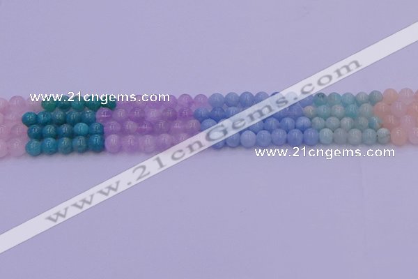 CMQ401 15.5 inches 6mm round mixed quartz beads wholesale