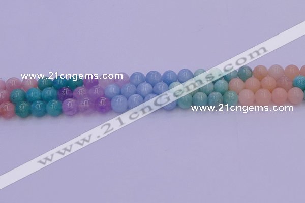 CMQ402 15.5 inches 8mm round mixed quartz beads wholesale