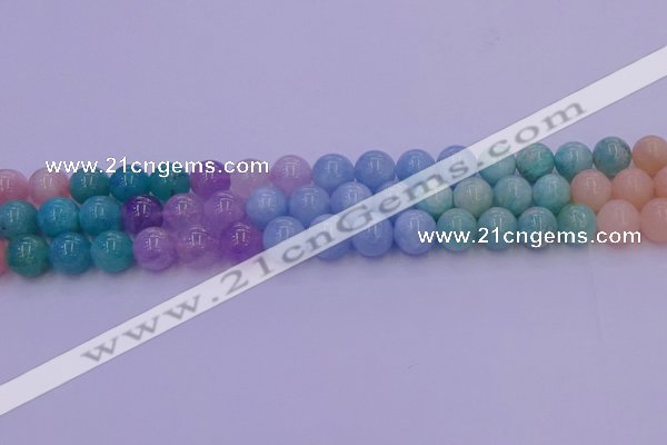 CMQ404 15.5 inches 12mm round mixed quartz beads wholesale