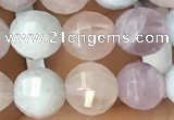 CMQ422 15.5 inches 8mm faceted round natural mixed quartz beads