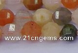 CMQ427 15.5 inches 8mm faceted round natural mixed quartz beads