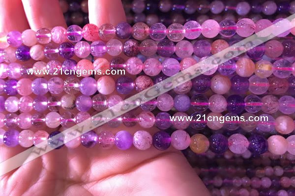 CMQ433 15.5 inches 7mm round mixed quartz beads wholesale