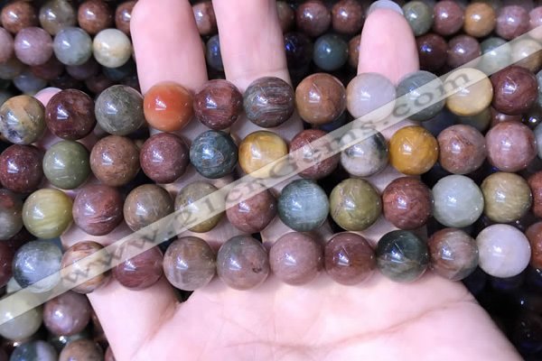 CMQ443 15.5 inches 10mm round mixed rutilated quartz beads