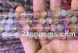 CMQ451 15.5 inches 8mm round rainbow quartz beads wholesale