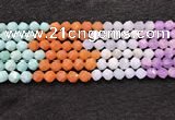 CMQ462 15.5 inches 8mm faceted nuggets mixed quartz beads