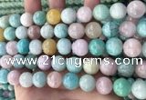 CMQ469 15.5 inches 12mm round mixed gemstone beads wholesale