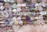 CMQ500 15.5 inches 10mm flat round colorfull quartz beads wholesale