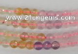 CMQ51 15.5 inches 6mm faceted round multicolor quartz beads