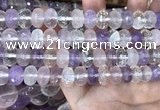 CMQ520 15.5 inches 8*12mm faceted rondelle colorfull quartz beads