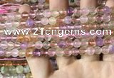 CMQ530 15.5 inches 6mm faceted round colorfull quartz beads