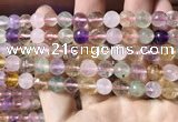 CMQ531 15.5 inches 8mm faceted round colorfull quartz beads