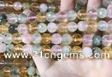 CMQ532 15.5 inches 10mm faceted round colorfull quartz beads