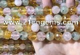 CMQ533 15.5 inches 12mm faceted round colorfull quartz beads