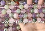 CMQ539 15.5 inches 12mm faceted round colorfull quartz beads