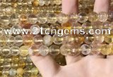 CMQ562 15.5 inches 10mm faceted round citrine gemstone beads