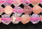 CMQ565 15.5 inches 6mm faceted nuggets mixed quartz beads