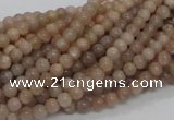 CMS01 15.5 inches 4mm round moonstone gemstone beads wholesale