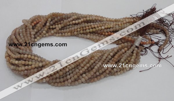 CMS01 15.5 inches 4mm round moonstone gemstone beads wholesale