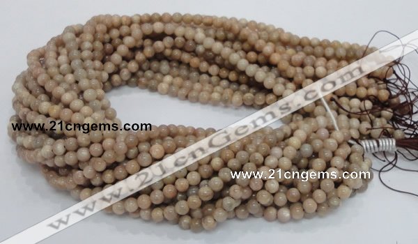 CMS02 15.5 inches 6mm round moonstone gemstone beads wholesale