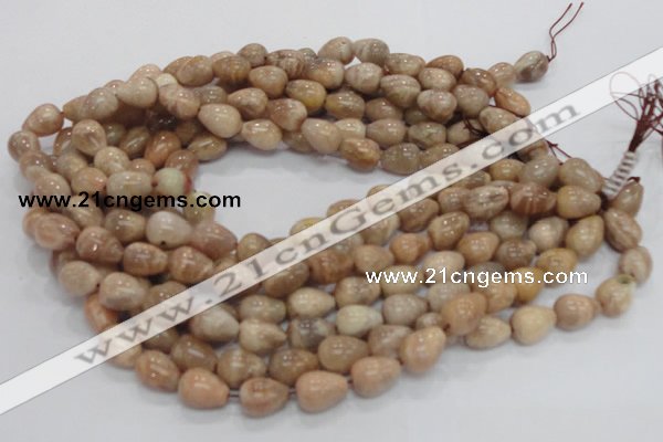 CMS10 15.5 inches 10*14mm teardrop moonstone gemstone beads wholesale