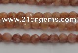 CMS1010 15.5 inches 4mm faceted round AA grade moonstone beads