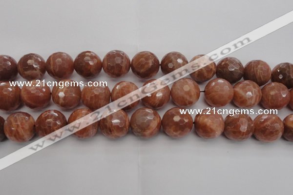 CMS1017 15.5 inches 16mm faceted round AA grade moonstone beads