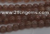 CMS1020 15.5 inches 4mm round AA grade moonstone gemstone beads